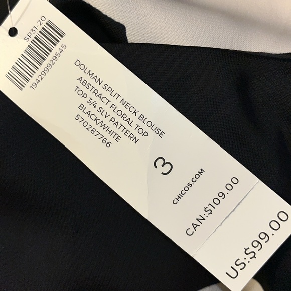 Chico’s Abstract Floral Top - Picture 5 of 8